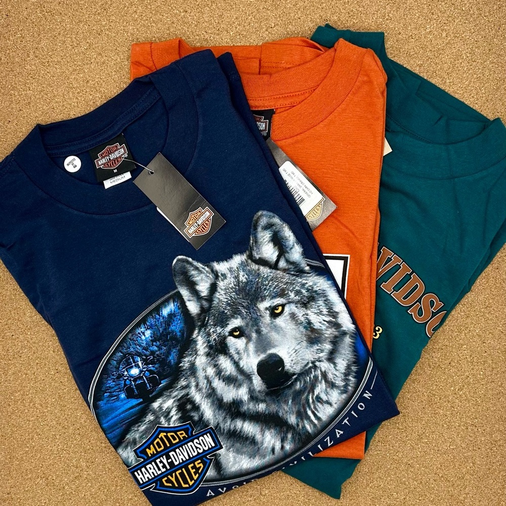 Set of 3 New with Tags Harley-Davidson Adult T-Shirts -Size M
